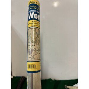 Antique Style World Wall Map Poster Old World Style  - 50"x38" Rolled Paper